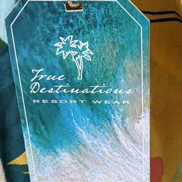 NEW True Destinations Tropical Pom Pom Rope Tie Swim Coverup Kimono Size Medium - Picture 5 of 6